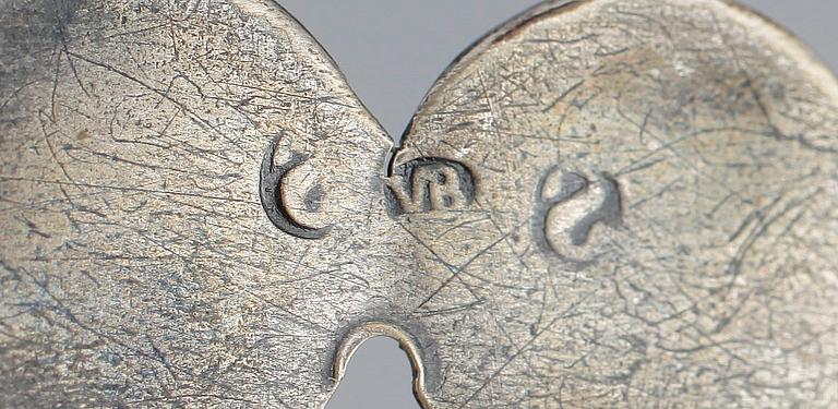 PARTI SILVER, 5 delar, 1900-talets början. Total vikt ca 111 g.