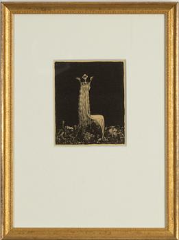 John Bauer, lithograph, from: "Troll" 1915. Signed JB in the print.