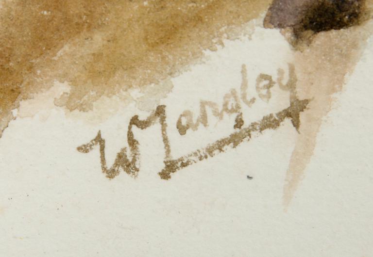 WALTER LANGLEY, akvarell, sign.