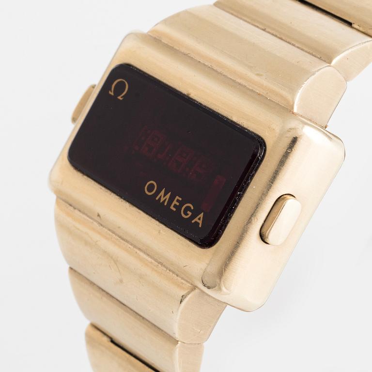 Omega, Time Computer II, wristwatch, 40.5 x 26 (54) mm.