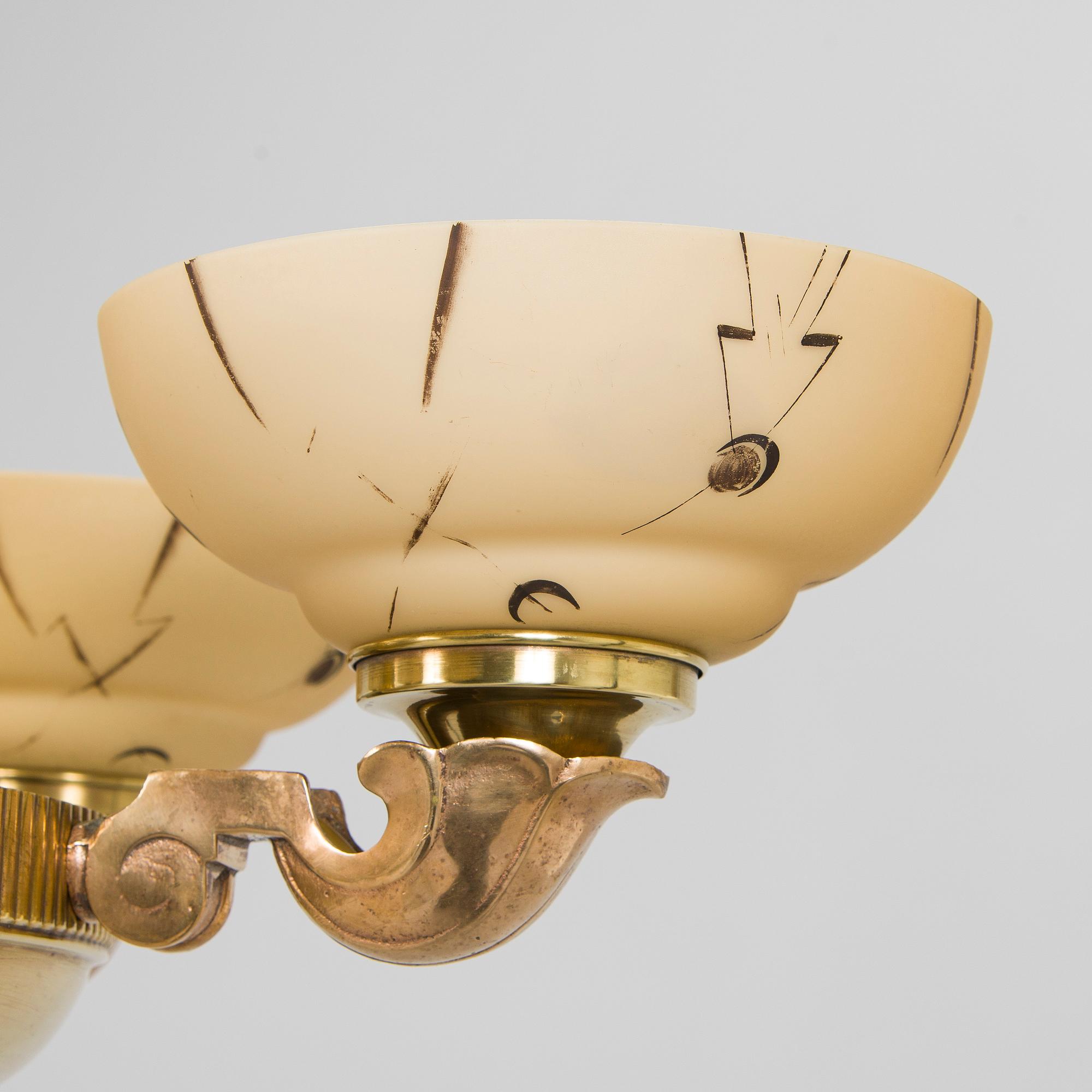 Paavo Tynell, taklampa modell 1204/5, Taito, 1930-tal.