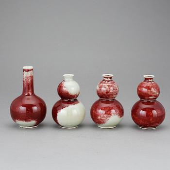 VASER, 4 st, porslin, Kina, modern tillverkning.