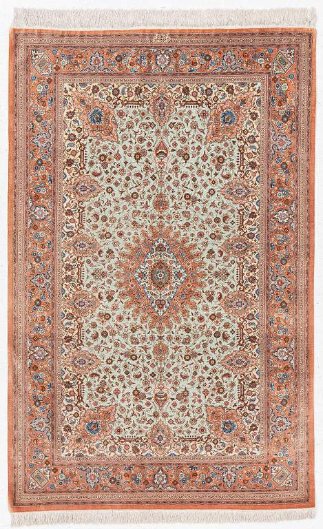 Rug, Old Ghom Central Persia, Signed Abbas Janshidi, c. 150 x 93 cm.