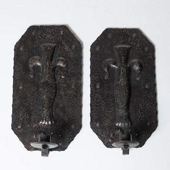 Vägglampetter, ett par, 1900-talets början.