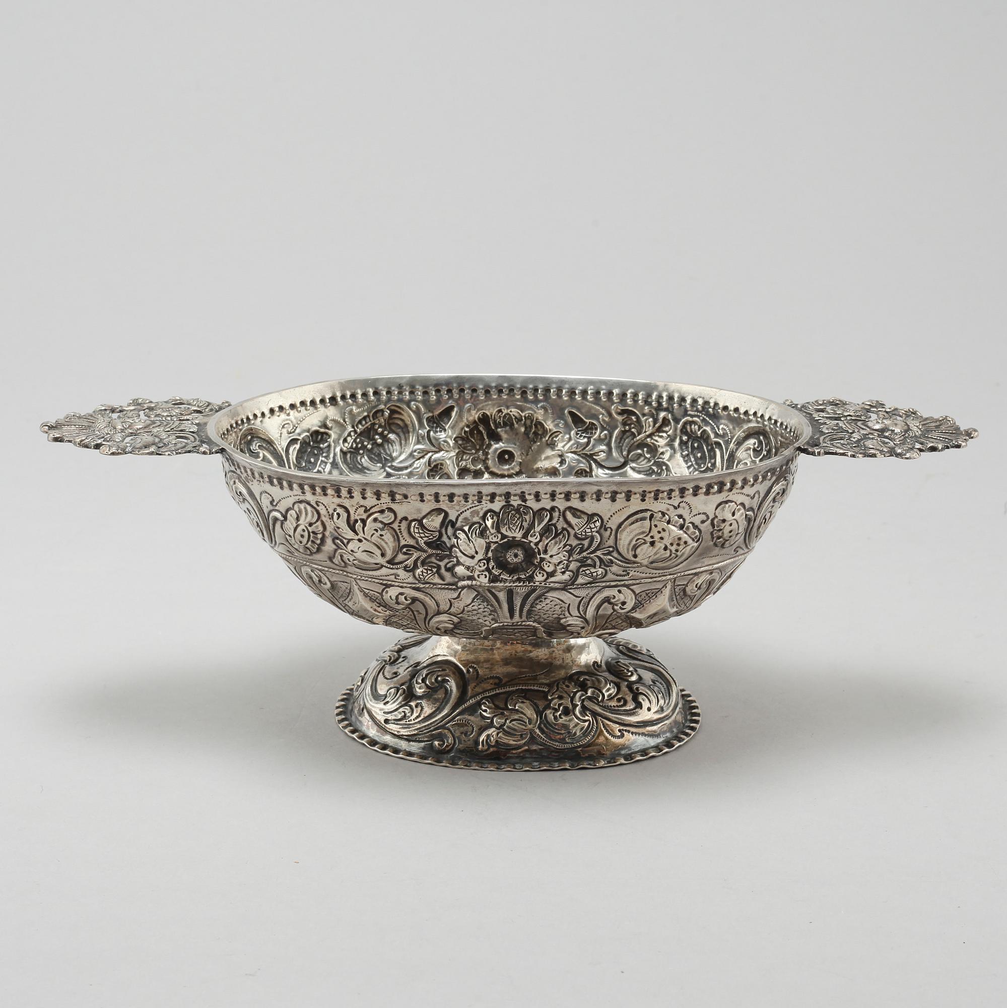 A silver brandy-bowl, likely by Hendrik van Manen, Sneek, Netherlands, 1782.