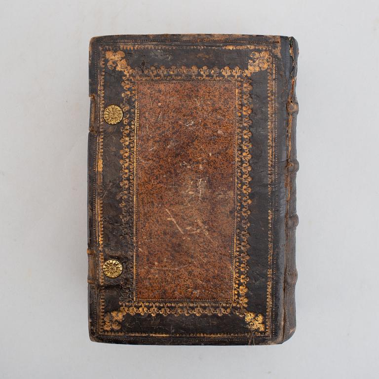 Baroque bookbinding. Provenance: De Geer / Finspong , Nils Gyldenstolpe, Thore Virgin.