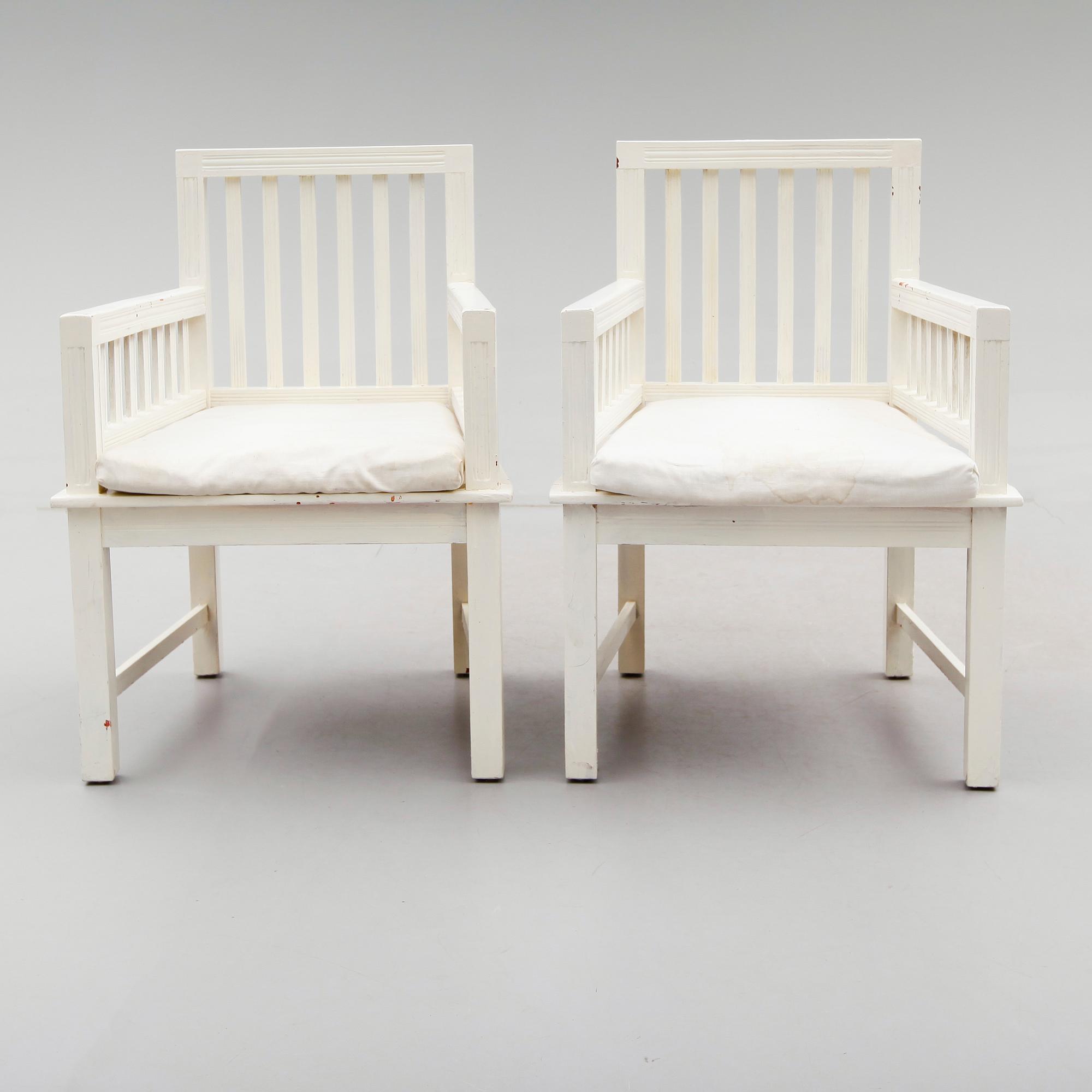 KARMSTOLAR, 1 par, 1900-talets början.