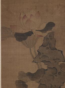 CHEN HONGSHOU (1598-1692), after, ink and colour on silk, Qing dynasty.