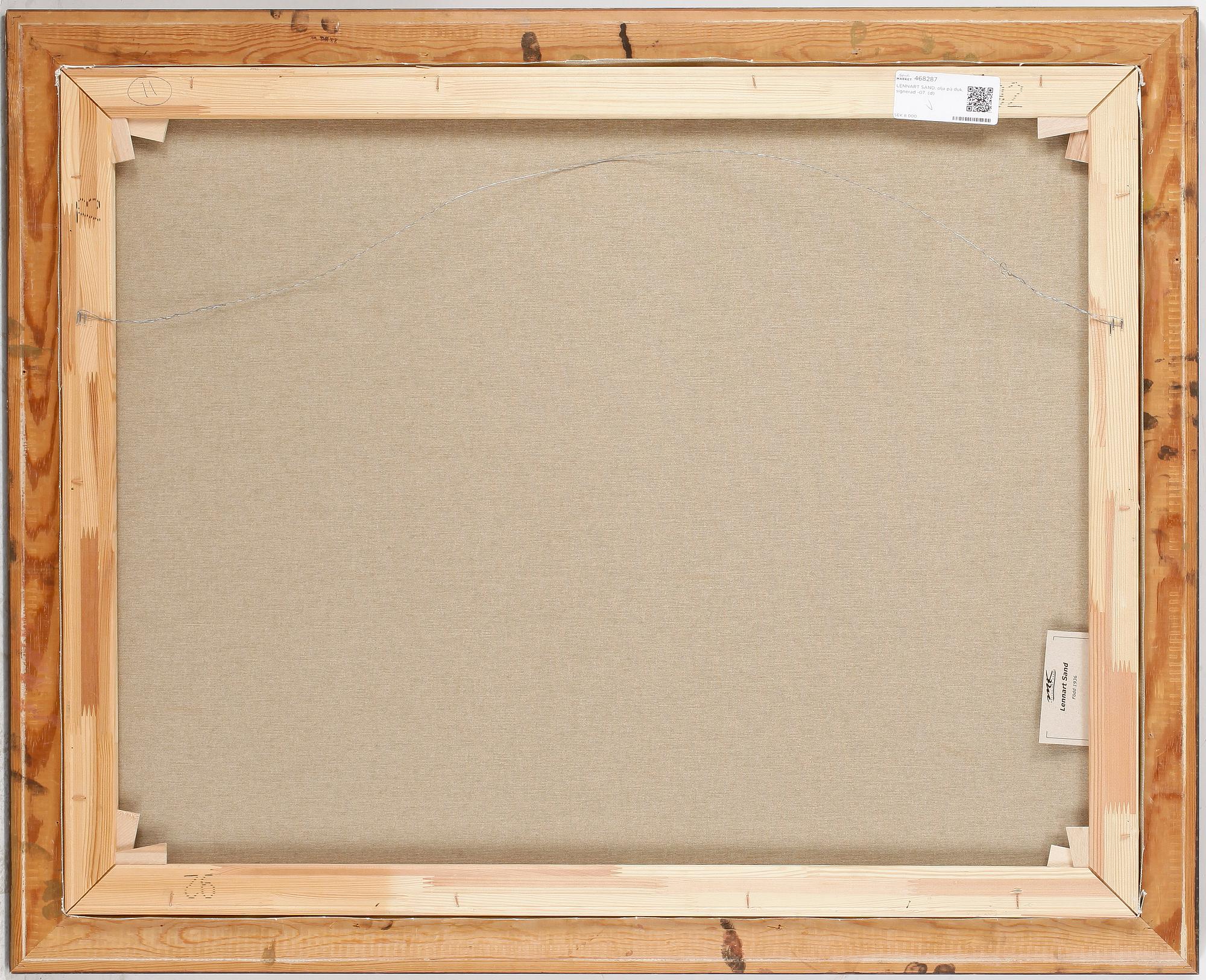 LENNART SAND, olja på duk, signerad -07.