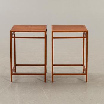 Two 1950:s small tables by Aksel Bender Madsen & Ejner Larsen for cabinetmaker Willy Beck, Denmark.