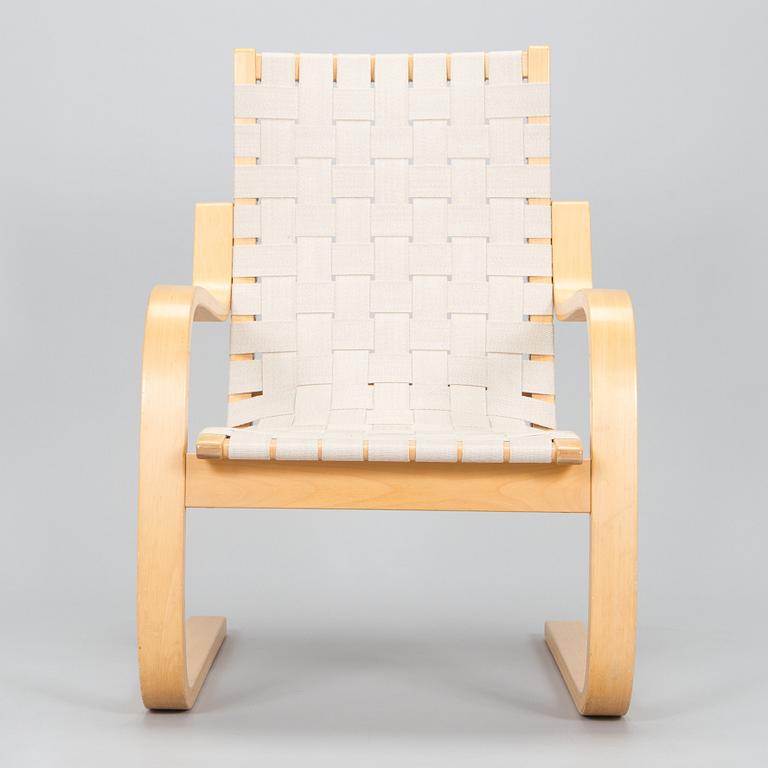 Alvar Aalto, a pair of late 20th century armchair model 406 Artek.
