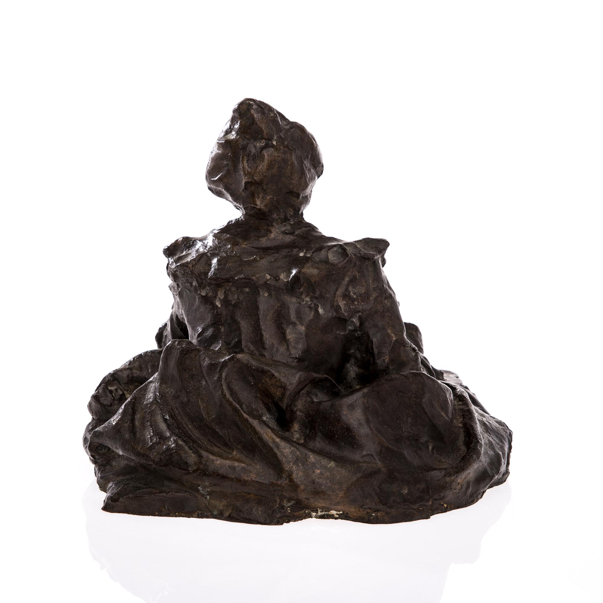 EMIL WIKSTRÖM, bronsskulptur, Wikström museets eftergjutning, signerad, numrerad 1/30, och daterad 1909.