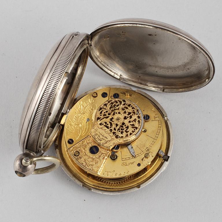 FICKUR, 6 st, delvis silver, 1800/1900-tal.