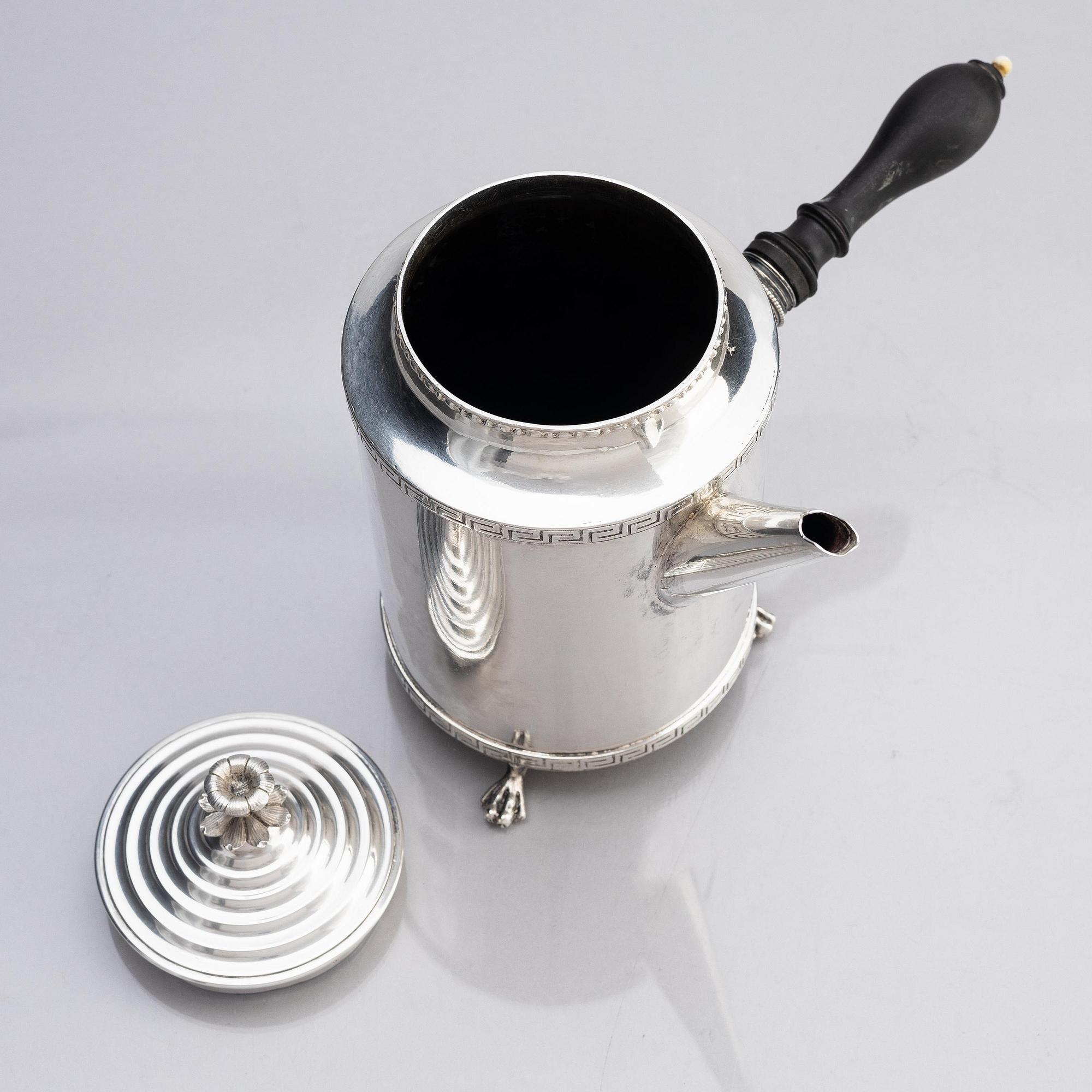 A Swedish silver coffee-pot, mark of Pehr Zethelius, Stockholm 1807.