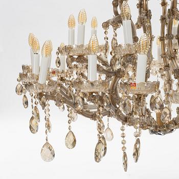 A glass chandelier, late 20th Century.