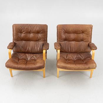 Bruno Mathsson, fåtöljer, ett par, "Ingrid", DUX.