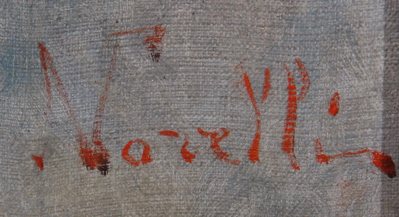 OKÄND KONSTNÄR, olja på duk 1900-talets början.