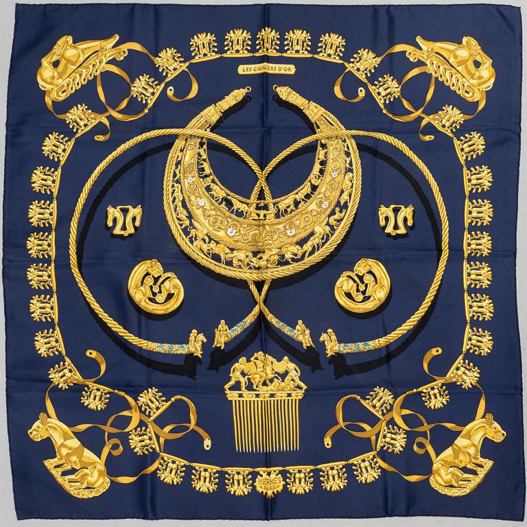 Hermès, scarf, "Les Cavaliers d'Or".