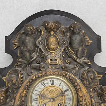 Väggur, nyrenässans, 1800-talets andra hälft.