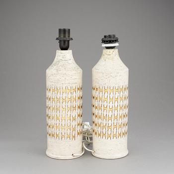 BORDSLAMPOR, ett par. Bitossi för Bergboms, 1960-tal.