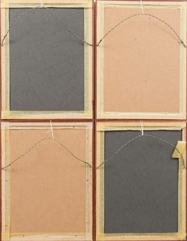 LITOGRAFIER, 4 st, efter Wilhelm och Magnus von Wright, A. Börtzell, Stockholm.