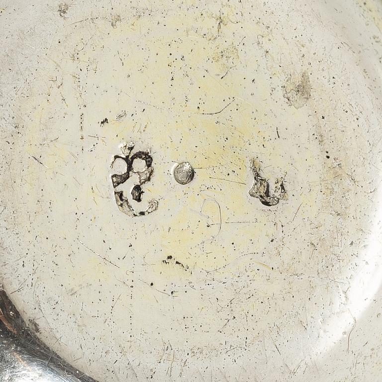 Delvis förgylld silver bägare, möjligen Strasbourg, mitten 1700-tal et.