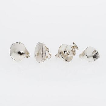 POUL HAVGAARD, RINGAR, 4 st. sterling silver, bl. a. New Born, Wild Rose, Isolation, Lapponia 1970-tal.