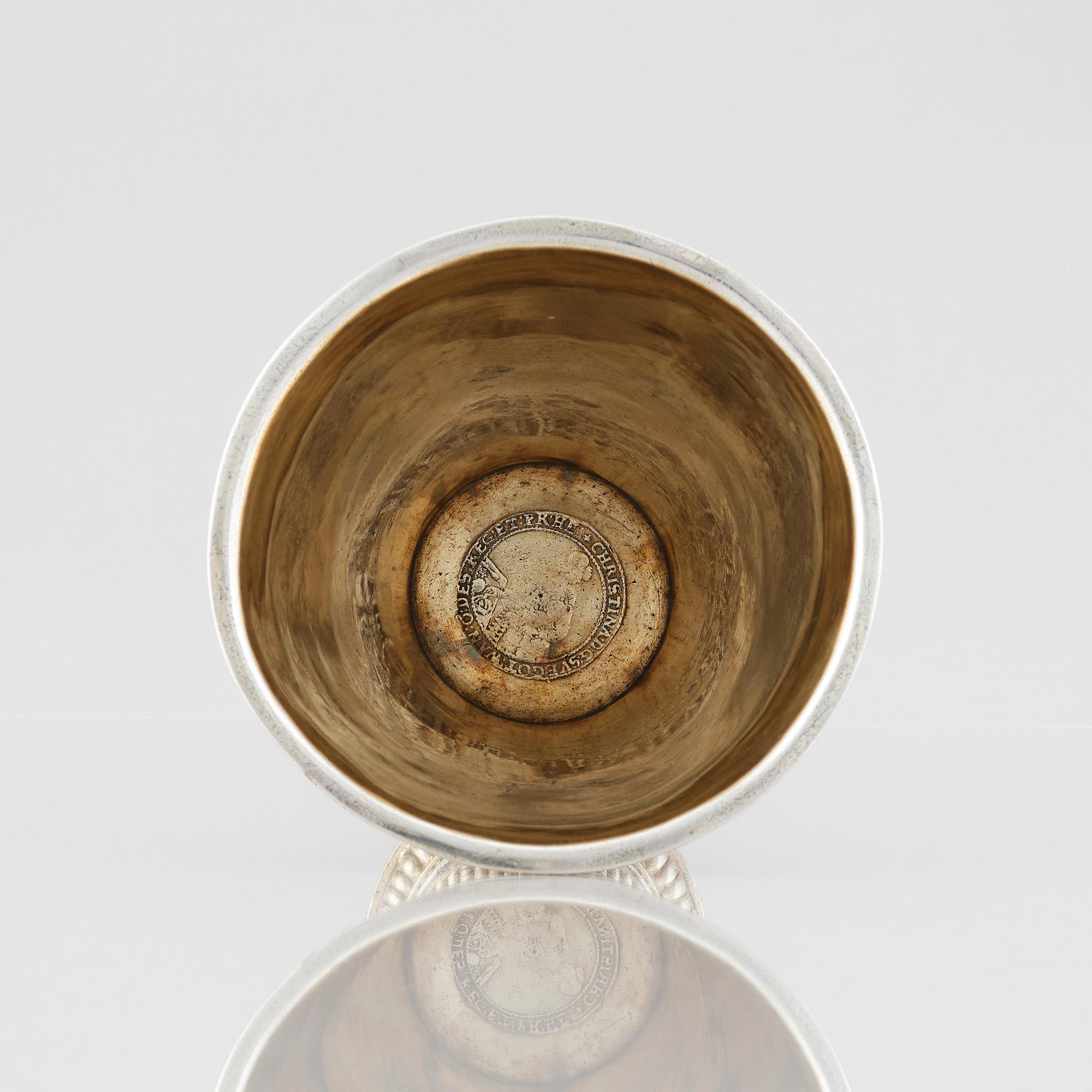 A Swedish early 18th century parcel-gilt silver beaker, mark of Erik Löfman (Uppsala 1690-1718 (1729).