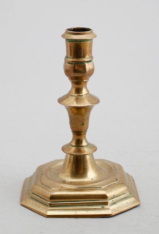 LJUSSTAKE, mässing, barock, 1700-tal.
