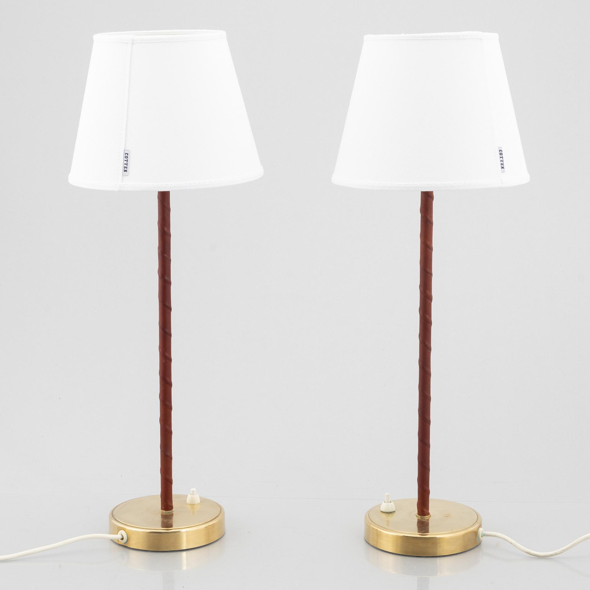 Table lamps a pair, Asea, second half of the 20th century.