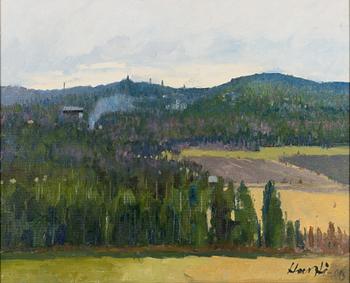 Armas Hursti, öljy leylle, signeerattu ja päivätty -80.