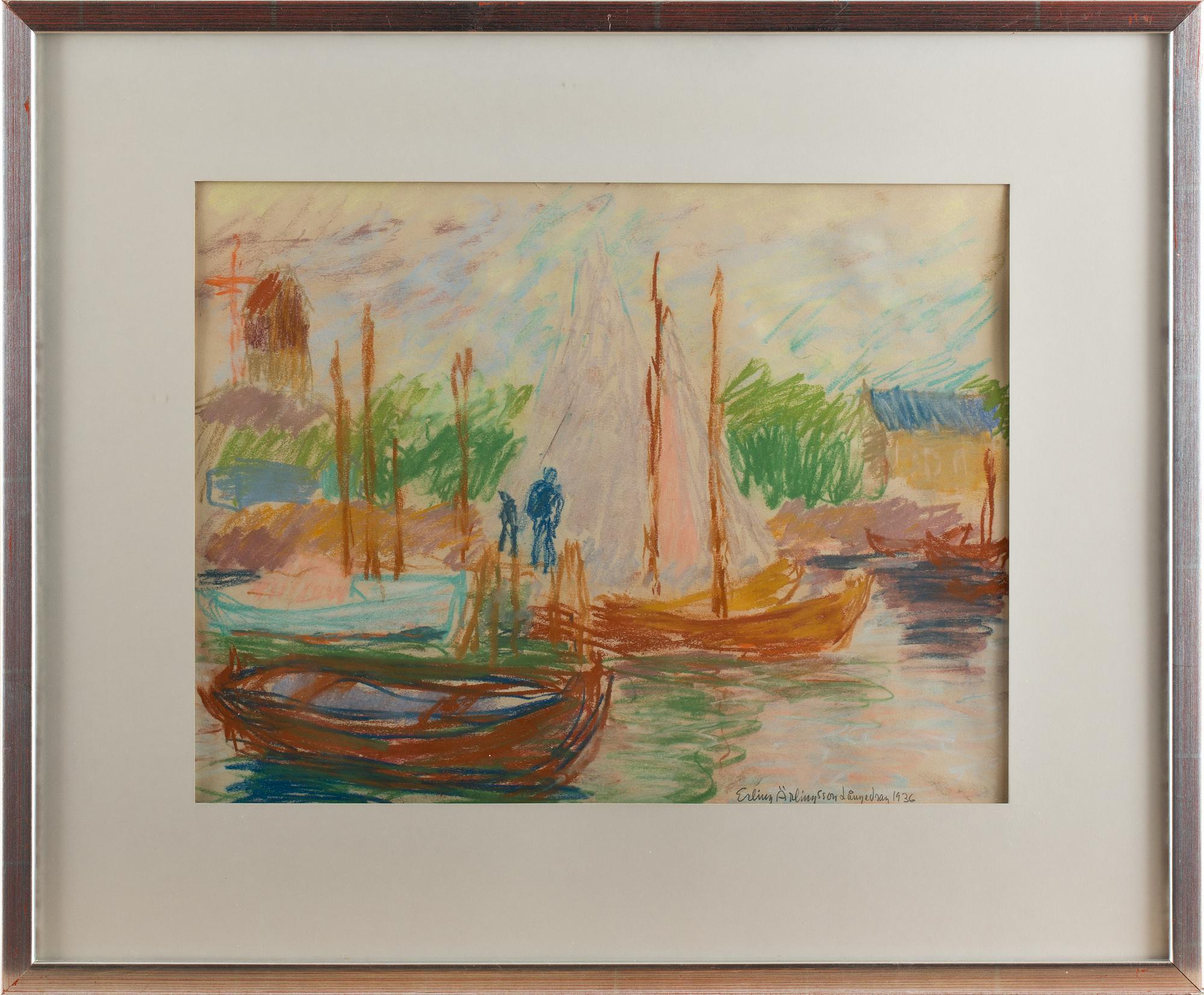 ERLING ÄRLINGSSON, pastell, signerad och daterad 1936.