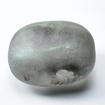 Bertil Vallien, a unique sand cast glass sculpture, "Resting head", Kosta Boda, Sweden.