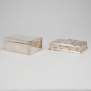 SKRIN, 2 st, silver, bland annat Thailand, 1900-talets första hälft.