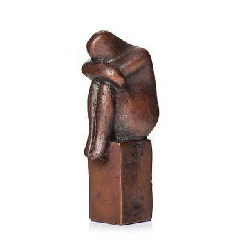 381. Lisa Larson, skulptur, "Meditation", brons, Scandia Present. ca 1978, nr 124.