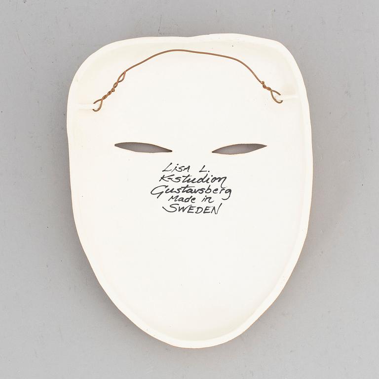 A Lisa Larson stoneware figure of a mask, K-Studion, Gustavsberg.