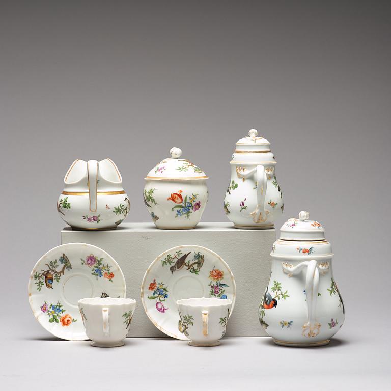 A Meissen Tete a Tete service, 19th Century. (6 pieces).
