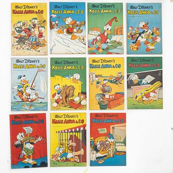 Comic books, 12 issues, Kalle Anka & Co, 1950 edition.