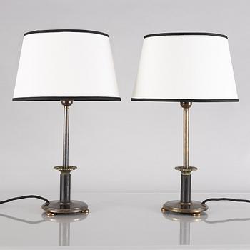 Erik Tidstrand, table lamps, a pair, model "28481", Nordiska Kompaniet, 1930s.