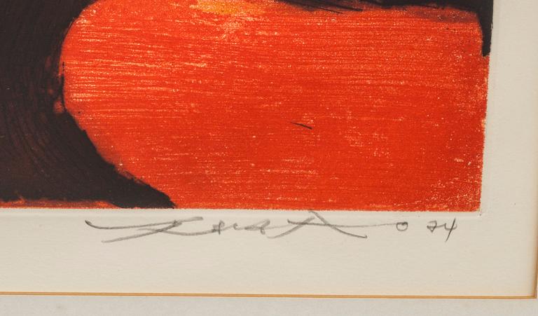 ZAO WOU-KI, färgetsning, signerad Epreuve d'Artiste och daterad -74.
