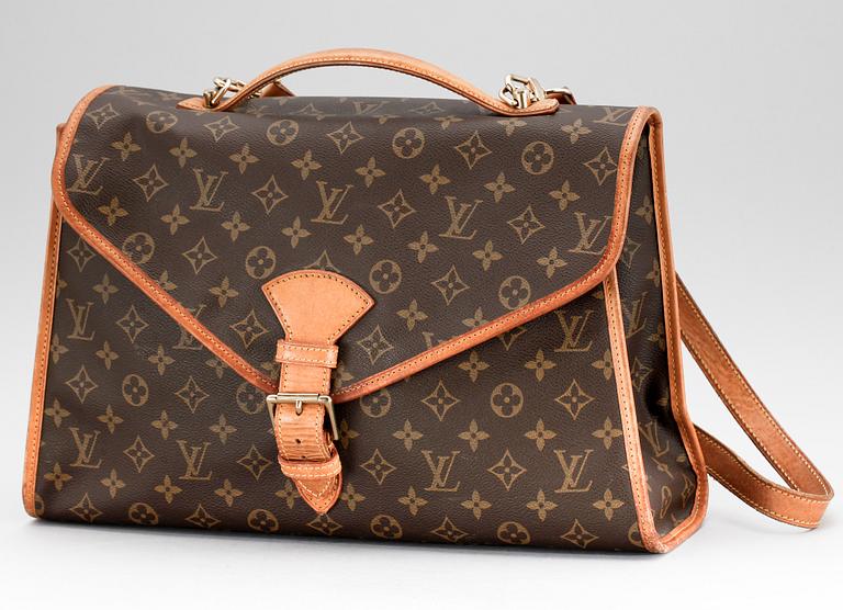 A monogram canvas shoulder bag by Louis Vuitton.