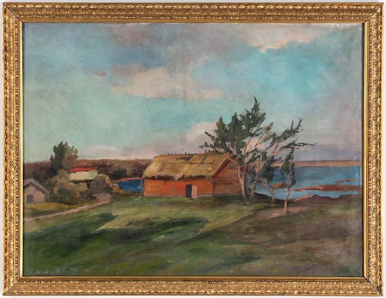 ERIK G HALLSTRÖM, olja på duk, signerad.