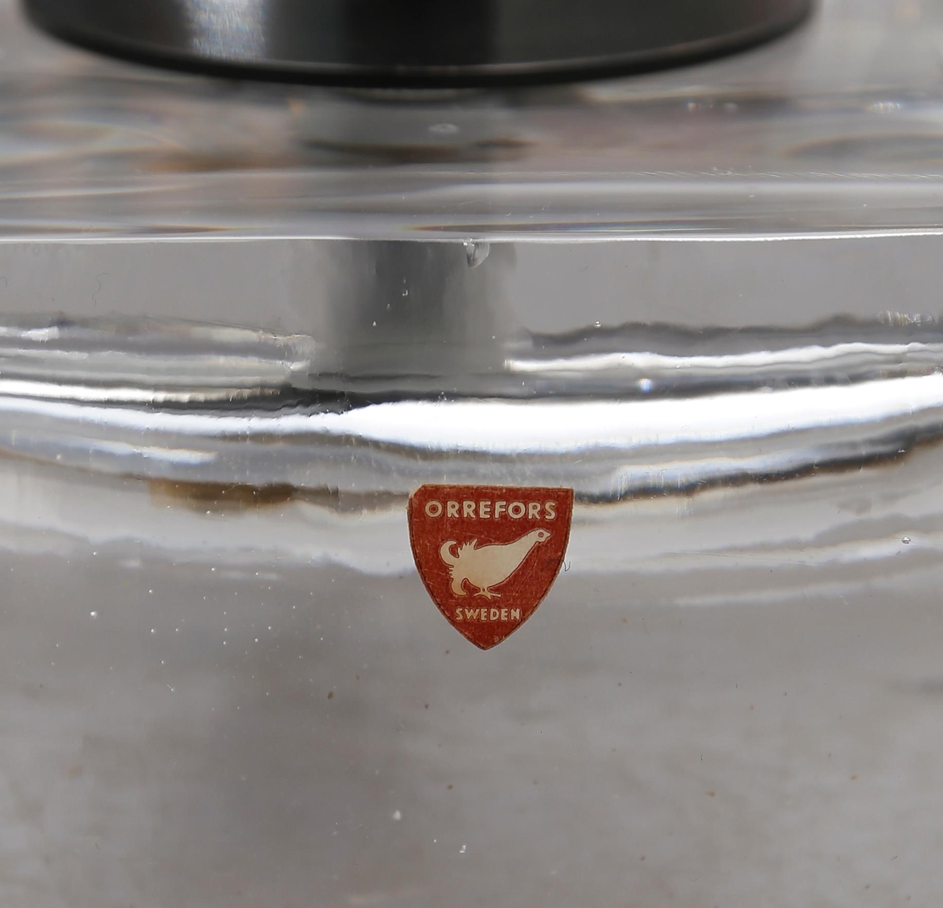 GOLVLAMPA, RD1380, Carl Fagerlund, Orrefors, 1900-talets mitt.