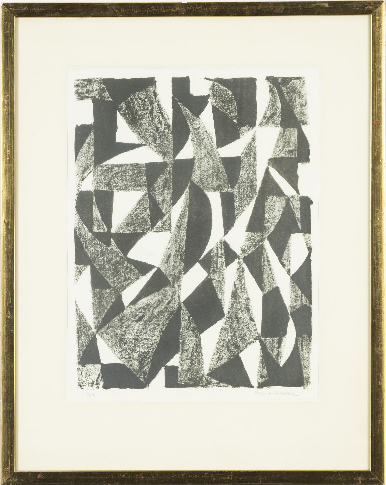Lennart Rodhe, lithografi, 1948, signerad 2/20.
