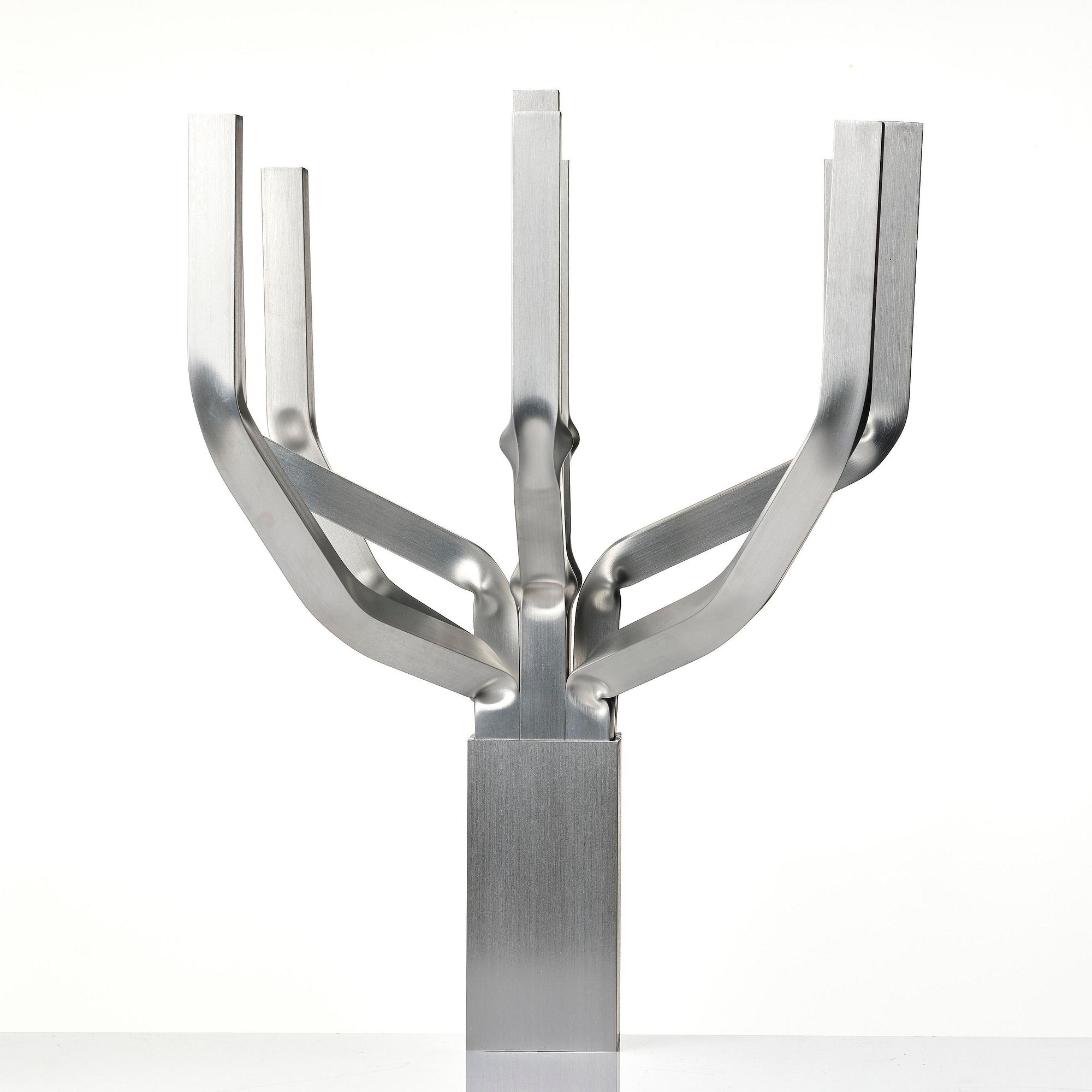 David Taylor, a unique "Aluminium Candelabra 9", Studio Mellösaverken, Sweden, 2022.