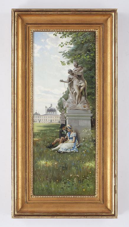 Peder Mork Mönsted, Romantic scene from Fredensborgs park.