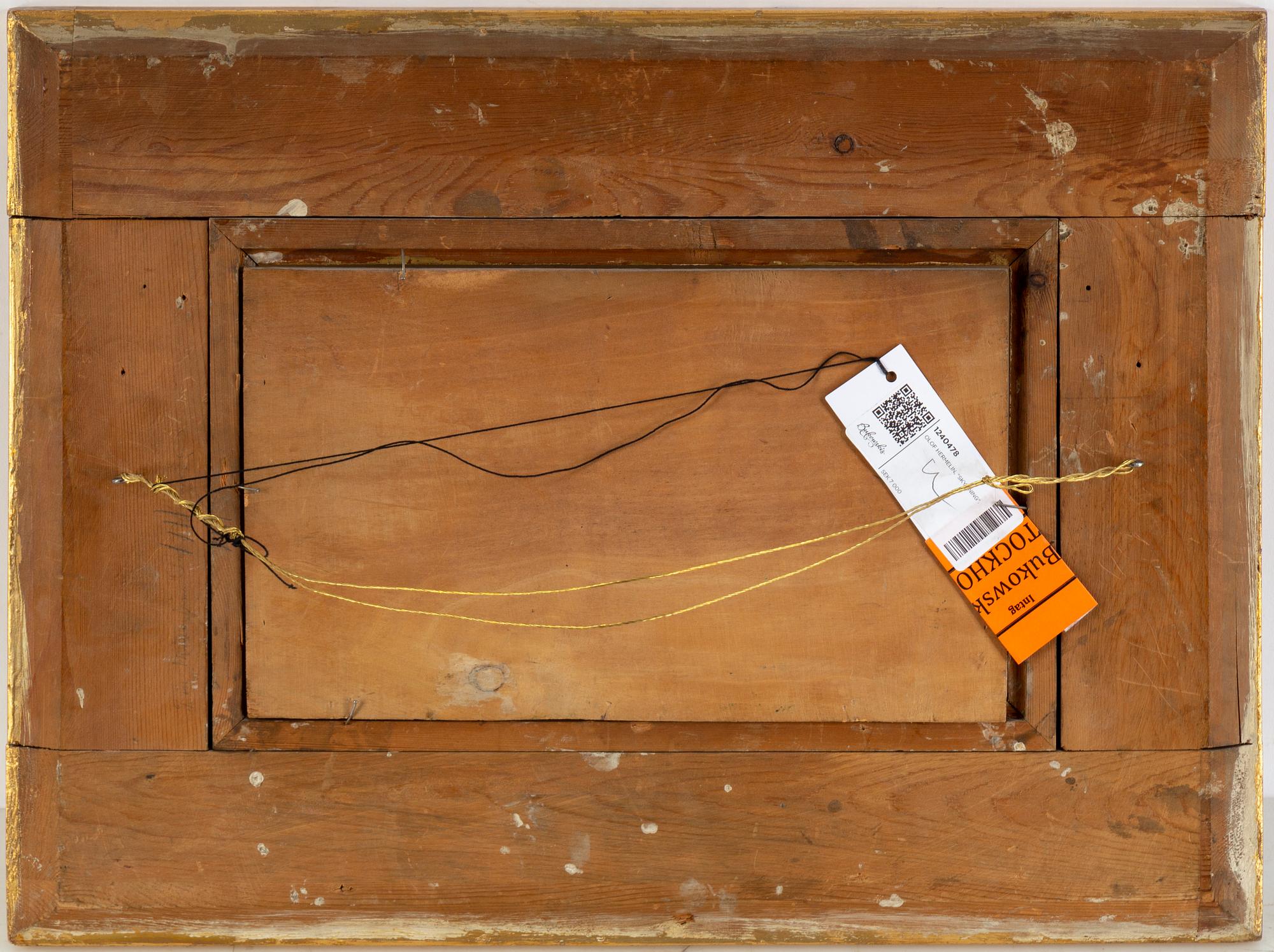 OLOF HERMELIN, olja på pannå, signerad.