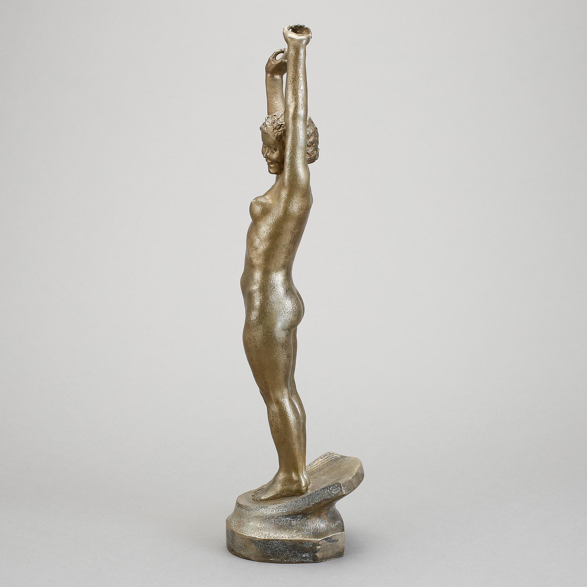 GUSTAF SANDBERG, skulptur, brons, signerad. Gjuteri: Erik Petterson Fud.