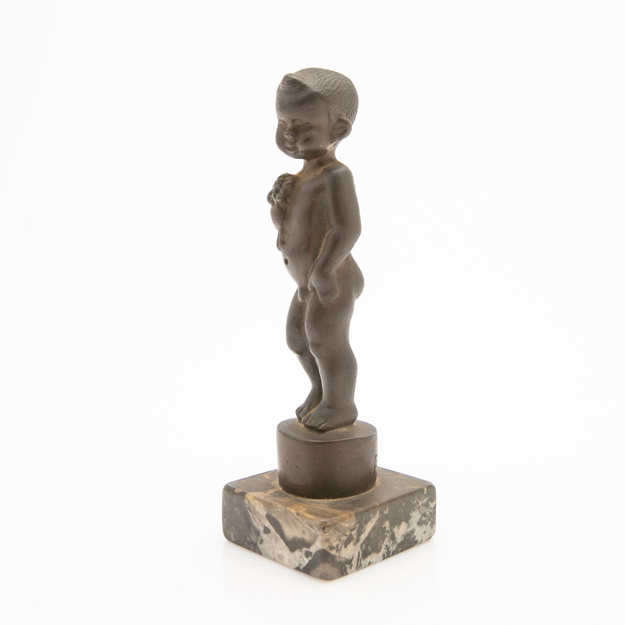 Jonas Fröding, Sculpture, Boy with Flower.