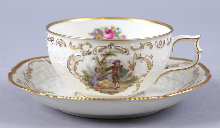 TESERVIS, 22 delar, porslin, "Sanssouci", Rosenthal.